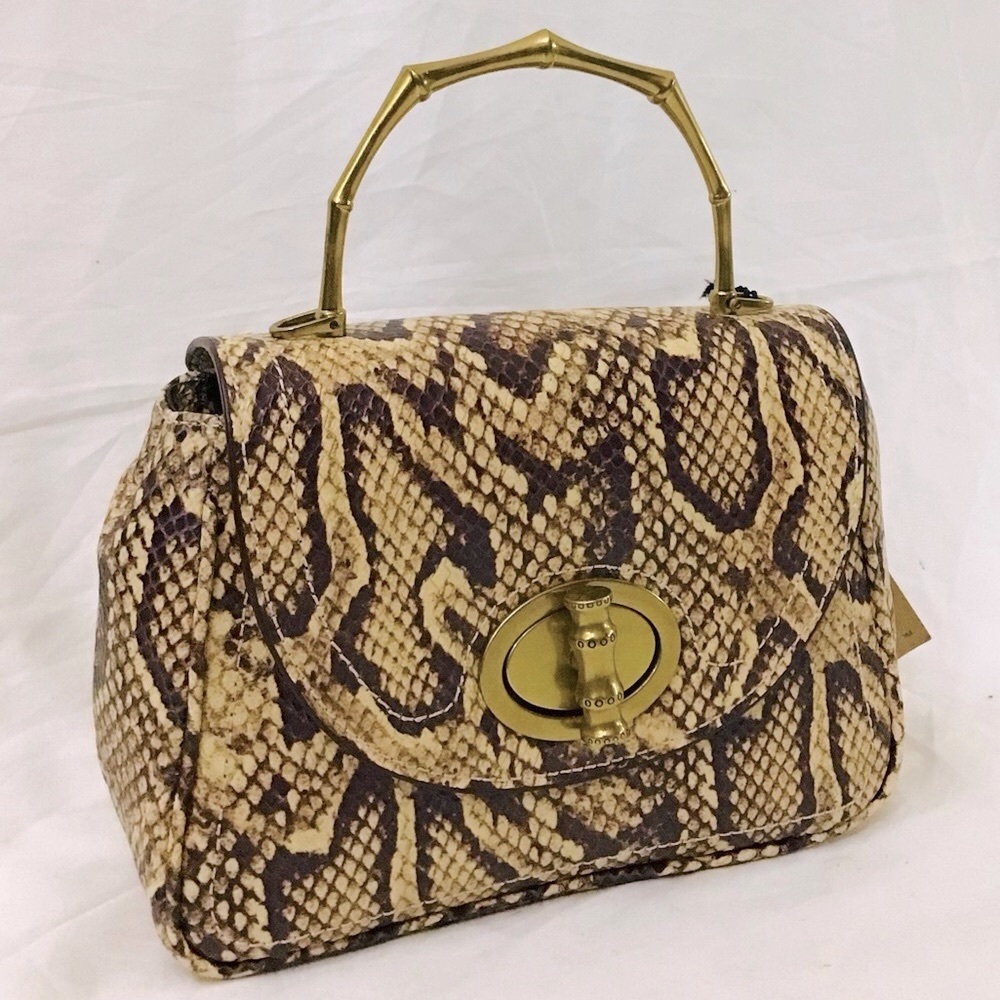 Margot Python Embossed Satchel NWT - Picture 9 of 9